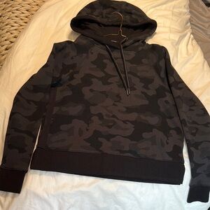Calvin Klein Cropped Black Camo Hoodie